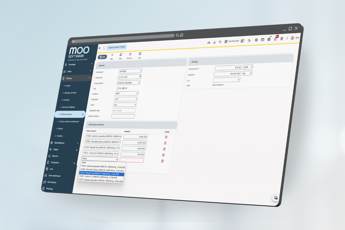 Terminkontraktverknüpfung - moosoftware